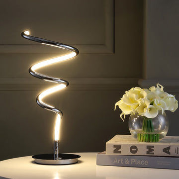 Scribble 19.75" Modern Dimmable Metal Integrated LED Table Lamp - JONATHAN Y